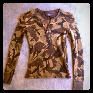 RL camo long sleeve top